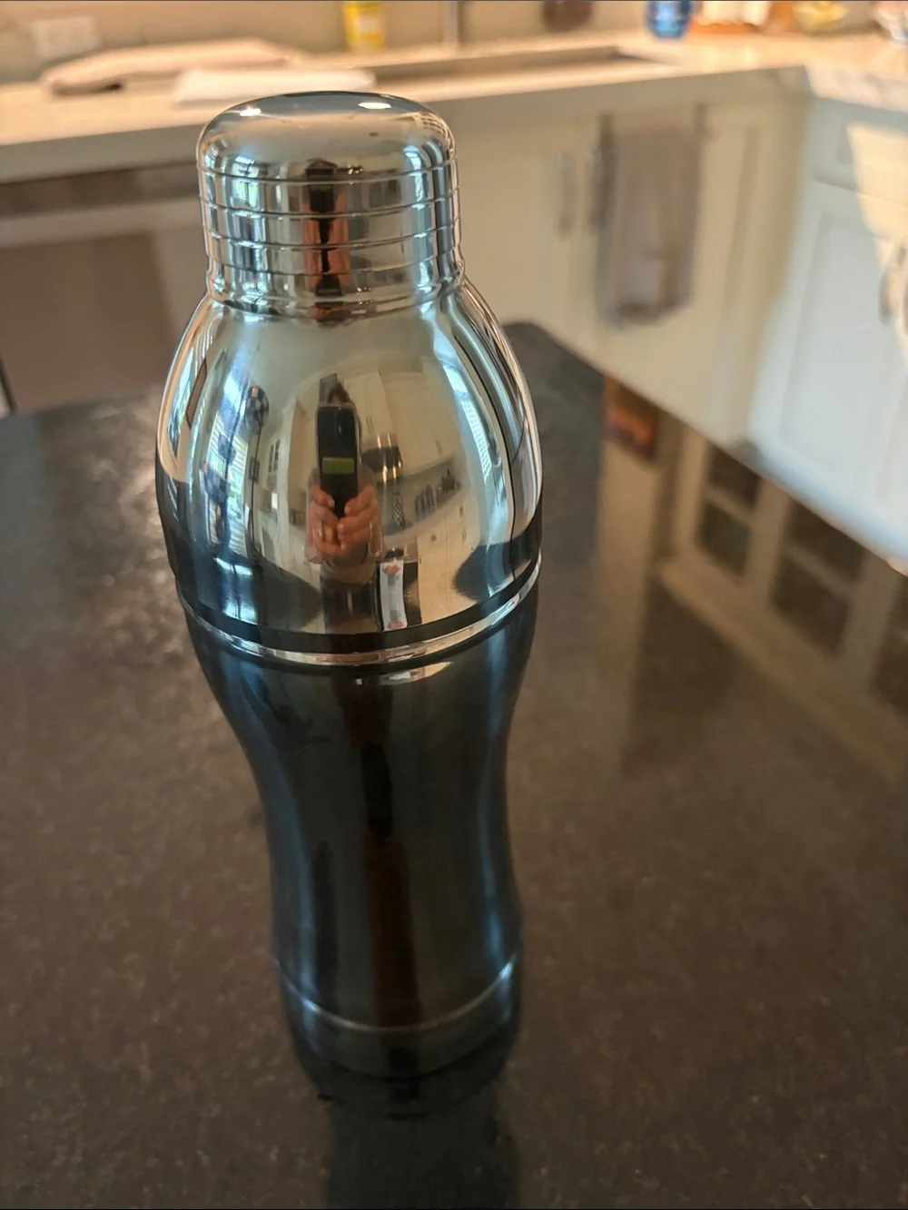 Grey Goose Etched cocktail shaker, new.